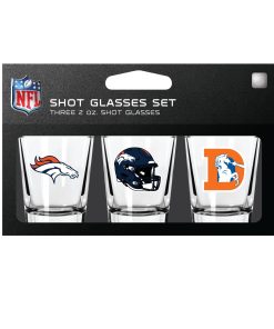 Denver Broncos 3pc Shot Glass Set