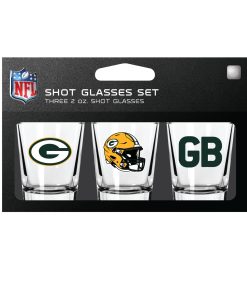 Green Bay Packers 3pc Shot Glass Set
