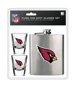 Arizona Cardinals Flask & Shot Gift Set