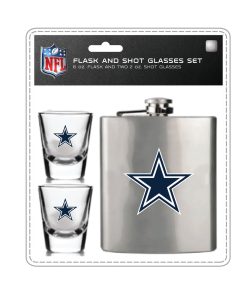 Dallas Cowboys Flask & Shot Gift Set