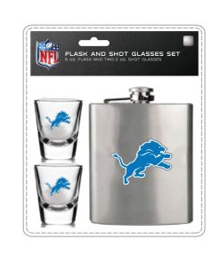 Detroit Lions Flask & Shot Gift Set