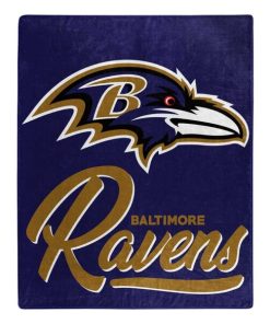 Baltimore Ravens 50 x 60 Signature Royal Plush Throw Blanket