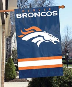 Denver Broncos 44 x 28 Double Sided House Flag