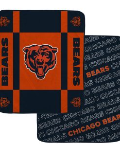 Chicago Bears 60 x 70 Reverse Block Ultra Lux Throw Blanket
