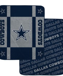 Dallas Cowboys 60 x 70 Reverse Block Ultra Lux Throw Blanket