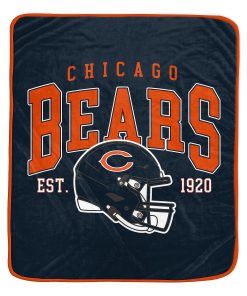 Chicago Bears 50 x 60 Vintage Arch Block Blanket