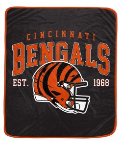 Cincinnati Bengals 50 x 60 Vintage Arch Block Blanket