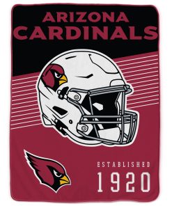 Arizona Cardinals 60 x 80 Helmet/Hat Stripe Ultra Soft Plush Throw Blanket
