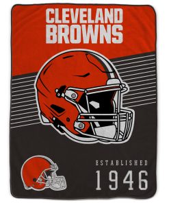 Cleveland Browns 60 x 80 Helmet/Hat Stripe Ultra Soft Plush Throw Blanket