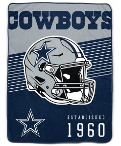 Dallas Cowboys 60 x 80 Helmet/Hat Stripe Ultra Soft Plush Throw Blanket