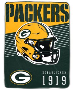 Green Bay Packers 60 x 80 Helmet/Hat Stripe Ultra Soft Plush Throw Blanket