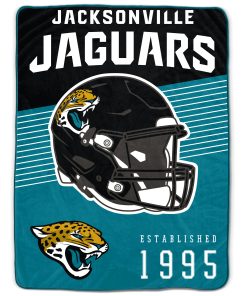 Jacksonville Jaguars 60 x 80 Helmet/Hat Stripe Ultra Soft Plush Throw Blanket