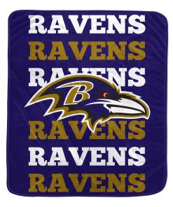 Baltimore Ravens 60 x 70 Repeat Refresh Premium Plush Throw Blanket