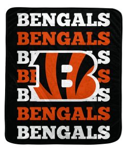 Cincinnati Bengals 60 x 70 Repeat Refresh Premium Plush Throw Blanket