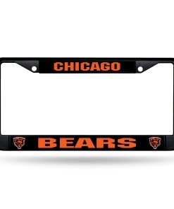 Chicago Bears Chrome License Frame BLK