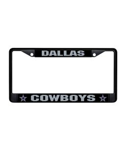 Dallas Cowboys Black Chrome License Plate Frame