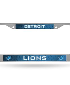 Detroit Lions Chrome License Plate Frame