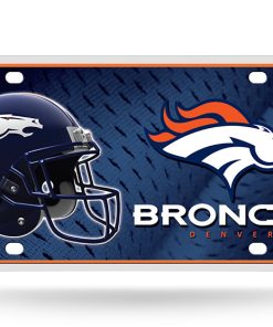 Denver Broncos Metal Logo License Plate