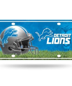 Detroit Lions Metal Logo License Plate
