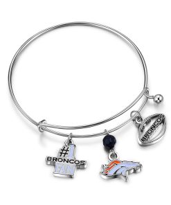 Denver Broncos NFL 3 Charm Bracelet