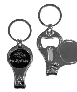 Baltimore Ravens Nail Clipper with Bottle Opener Key Chain