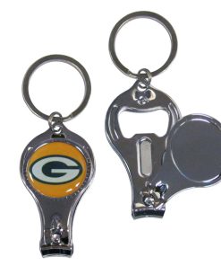 Green Bay Packers Nail Clipper with Bottle Opener Key Chain