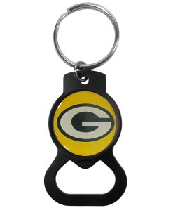 Green Bay Packers Bottle Opener Key Chain - Black