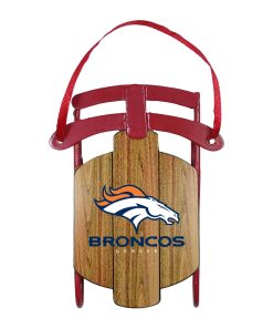 Denver Broncos Metal Sled Ornament