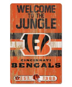 Cincinnati Bengals 11 x 17 Slogan Wood Sign
