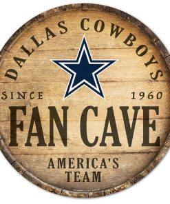 Dallas Cowboys 14 Fan Cave Barrel Sign