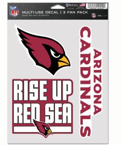 Arizona Cardinals 3pc Fan Multi Use Decal Set