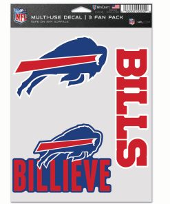 Buffalo Bills 3pc Fan Multi Use Decal Set
