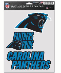 Carolina Panthers 3pc Fan Multi Use Decal Set
