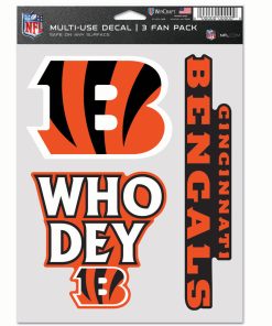 Cincinnati Bengals 3pc Fan Multi Use Decal Set