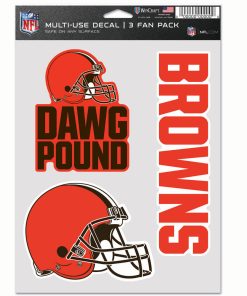 Cleveland Browns 3pc Fan Multi Use Decal Set