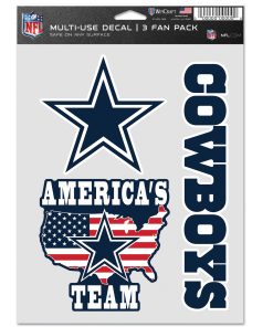Dallas Cowboys 3pc Fan Multi Use Decal Set