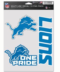Detroit Lions 3pc Fan Multi Use Decal Set