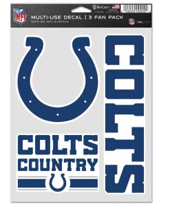 Indianapolis Colts 3pc Fan Multi Use Decal Set