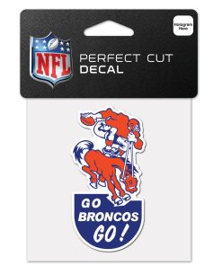 Denver Broncos Retro 4x4 DieCut Decal Logo