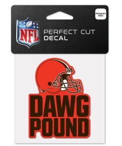 Cleveland Browns 4 x 4 Slogan Logo DieCut Decal