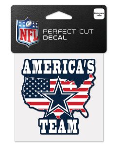 Dallas Cowboys 4 x 4 Slogan Logo DieCut Decal