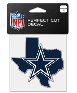 Dallas Cowboys 4 x 4 State Logo DieCut Decal