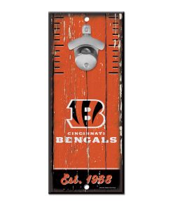 Cincinnati Bengals 5 x 11 Bottle Opener Wall Sign