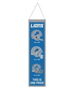 Detroit Lions 8 x 32 Evolution Wool Banner