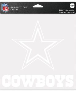 Dallas Cowboys 8 x 8 White Decal