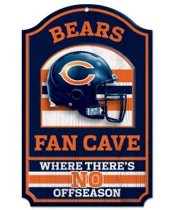 Chicago Bears Fan Cave No Offseason Wooden Sign
