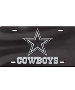 Dallas Cowboys Laser Engraved License Plate - Black