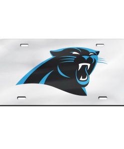 Carolina Panthers Laser Engraved License Plate - Mirror Silver