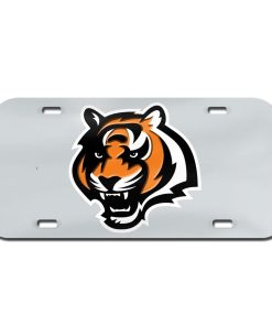 Cincinnati Bengals Laser Engraved License Plate - Mirror Silver