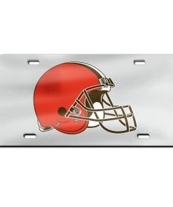 Cleveland Browns Laser Engraved License Plate - Mirror Silver
